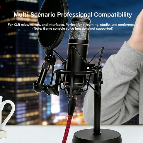 10Ft XLR to USB Microphone Cable 3-Pin XLR Female to USB A Braided Audio Cable for Mic, Recording Devic Connection(3M) in Kuwait