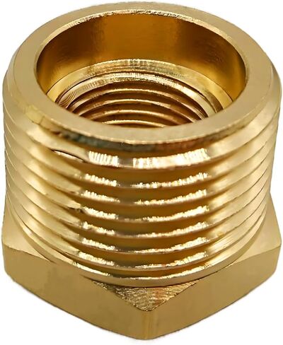 Brass Reducer Bushing, 3/4" NPT Male to 1/8" NPT Female Thread, Hex Reducing Convert Adapter Pipe Fitting Connector for Water/Oil/Gas (6PCS) in Kuwait