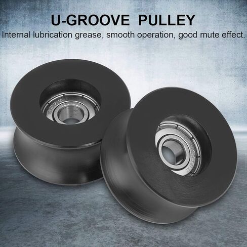0840UU U Pulley Wheel Roller Bearing 8x39.5x20.1mm Nylon Coated U Type Pulley Rail Ball Bearing 4Pcs in Kuwait