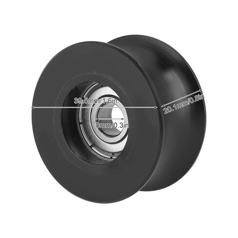 0840UU U Pulley Wheel Roller Bearing 8x39.5x20.1mm Nylon Coated U Type Pulley Rail Ball Bearing 4Pcs in Kuwait