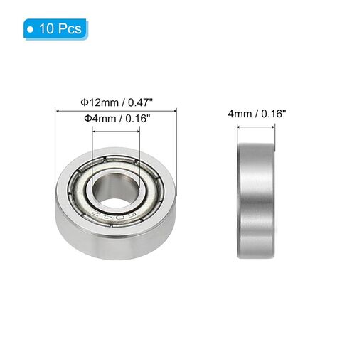0.16" x 0.47" x 0.16" Deep Groove Ball Bearing 10 Pack Double Shield Bearings Pulley Bearing Wheel Skateboard Bearings in Kuwait