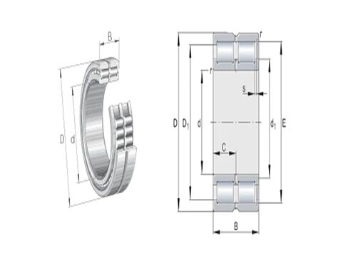 1pcS SL185012-XL-C3 60X95X46 SL185012 Full Complement Cylindrical Roller Bearings Double in Kuwait