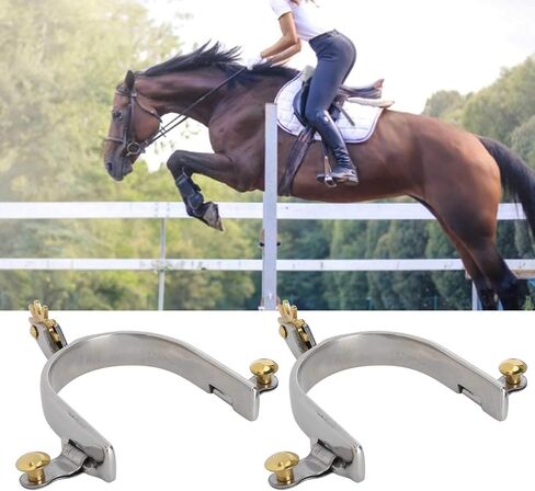 Estink Western Riding Spurs Stainless Steel Roller Ball Unisex Durable Equestrian Footwear Accessory for Men Women Horsing in Kuwait