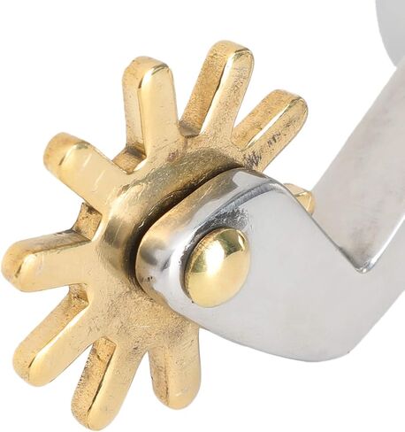 Estink Western Riding Spurs Stainless Steel Roller Ball Unisex Durable Equestrian Footwear Accessory for Men Women Horsing in Kuwait