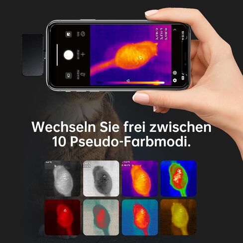 كاميرا حرارية لنظام Android من النوع C، كاميرا تصوير حراري بدقة 128 × 96 بالأشعة تحت الحمراء، تصوير حراري محمول، كاميرا حرارية للهاتف بالتوصيل للتفتيش المنزلي، HVAC، اكتشاف الحيوانات الأليفة للسيارات in Kuwait