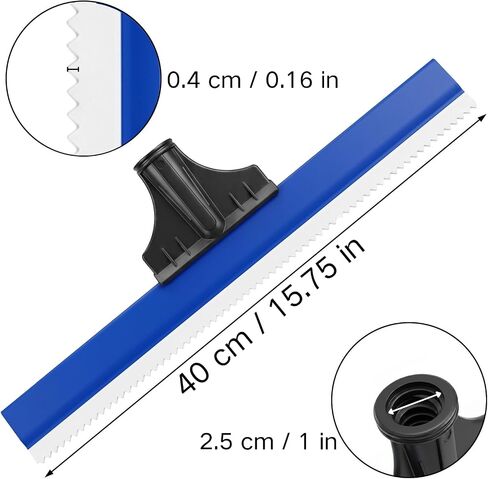 Pumtus 2 Pack Epoxy Floor Squeegees, 16 Inches Reusable Notched Squeegees with 4mm Deep Serrated Blade, Epoxy Urethane Flooring Tool for Self Leveling Cement, Urethane Epoxy Floor, Heavy Coatings in Kuwait