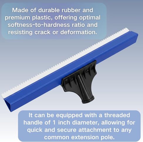 Pumtus 2 Pack Epoxy Floor Squeegees, 16 Inches Reusable Notched Squeegees with 4mm Deep Serrated Blade, Epoxy Urethane Flooring Tool for Self Leveling Cement, Urethane Epoxy Floor, Heavy Coatings in Kuwait