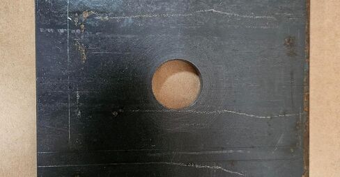 1/4" Thick, 3.5" x 7.5" Steel Plate w/Center Hole (3/4, Hole Size) in Kuwait