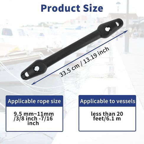 2pcs Boat Mooring Snubber, Heavy-Duty Boat Mooring Snubber Dock Line Accessories Anti-Slip Design Whips with Raised Points Fit for 3/8" - 7/16" (9.5-11mm) in Kuwait