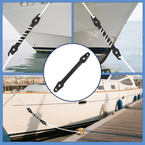 2pcs Boat Mooring Snubber, Heavy-Duty Boat Mooring Snubber Dock Line Accessories Anti-Slip Design Whips with Raised Points Fit for 3/8" - 7/16" (9.5-11mm) in Kuwait
