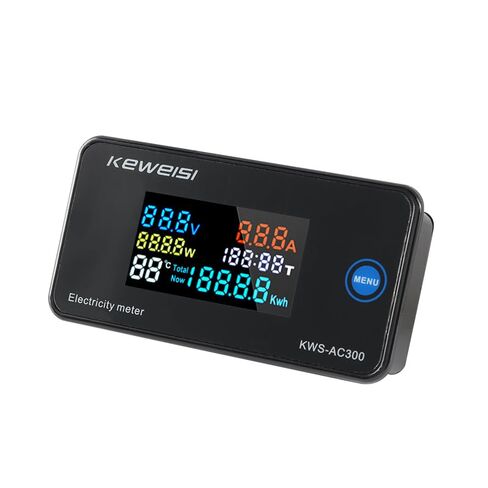 AC Voltage Current Meter, Switching Transformer Voltage Monitor Tester 0-100A AC50-300V Voltage Current Power Electric Energy Electrical Multi Tester LCD Digital Display KWH Reader in Kuwait