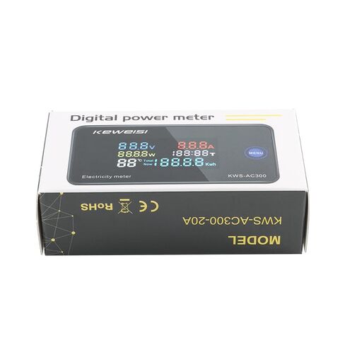 AC Voltage Current Meter, Switching Transformer Voltage Monitor Tester 0-100A AC50-300V Voltage Current Power Electric Energy Electrical Multi Tester LCD Digital Display KWH Reader in Kuwait