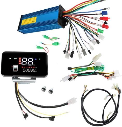 36V/48V/52V/60V/72V/84V 40A-50A 1000W-2000W-2500W جهاز تحكم بمحرك بدون فرشاة مع شاشة LCD وحزام أسلاك للسكوتر الكهربائي والدراجة الترابية والدراجة ATV Go Kart Golf Cart in Kuwait