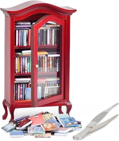 رف كتب صغير للقلق مع كتب، رف كتب صغير للإجهاد، رف كتب صغير مع كتب للقلق، كتب طاولة قهوة صغيرة، مع أكثر من 100 كتاب مصغر فريد، للأشخاص الذين يعانون من القلق in Kuwait