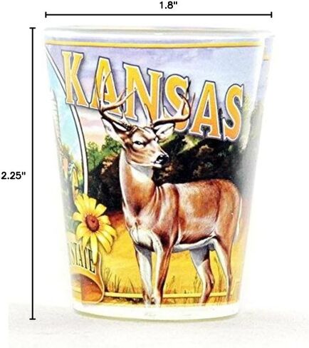 Kansas State Mural Shot Glass in Kuwait