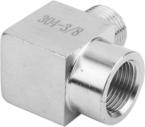 BSPP Female to Male Thread Elbow Connector Pipe Fitting Adapter 304 Stainless Steel - Quick Coupling for Air and Pneumatic Equipment, Rust - and Durable (3/8") in Kuwait