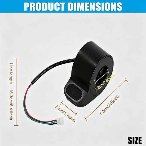 I9 Thumb Throttle Compatible with Iscooter I9/I9M/I9 Pro/I9 Max, Scooter Accelerator Replacement Throttle Speed Control Handlebar Assy, Thumb Dia Accelerator Replacement Parts in Kuwait