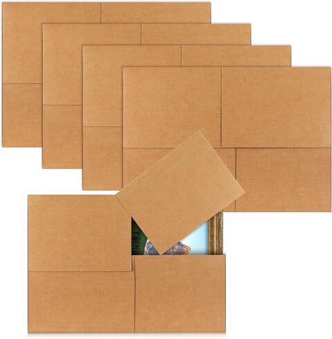 5 Sets 20 Pcs Large TV Picture Mirror Moving Boxes, 40" x 30" x 4" Corrugated Cardboard Adjustable Shipping Boxes for Moving Picture Packing TV Glass Storage Supplies in Kuwait