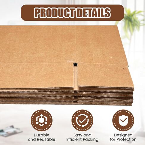 5 Sets 20 Pcs Large TV Picture Mirror Moving Boxes, 40" x 30" x 4" Corrugated Cardboard Adjustable Shipping Boxes for Moving Picture Packing TV Glass Storage Supplies in Kuwait