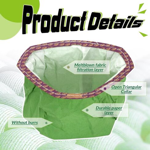 20 Pack 107314 Vacuum Bags for ProTeam 6 Quart Backpack Vacuum, Intercept Micro Filter Bags Replacement for Super Coach Pro 6, GoFit 6, GoFree Flex Pro, ProVac FS 6 in Kuwait