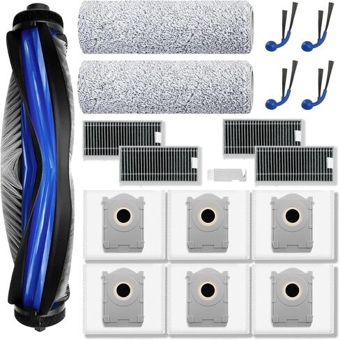 Replacement Parts for ECOVACS DEEBOT T50 Pro Omni/ T50 Omni/ T50 Pro, Accessories including 1 Main Brush, 6 Mop Pads, 4 Dust Bags, 4 HEPA Filters, 4 Side Brushes, 1 Cleaning Tool in Kuwait