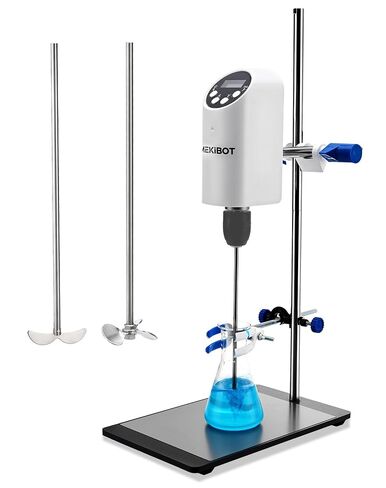 Digital Overhead Stirrer, 20L Capacity, 40N·cm Torque, 100-2000rpm Lab Mixer with Timer, Overload Protection & 2 Stirring Rods Included in Kuwait