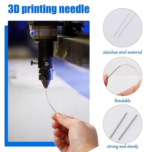 3D Printer Nozzle Cleaning Needles, 50 Pcs Stainless Steel Nozzle Cleaner | Dia 0.2mm/0.25mm/0.3mm/0.35mm/0.4mm Multi Sizes 3D Printer Accessories in Kuwait