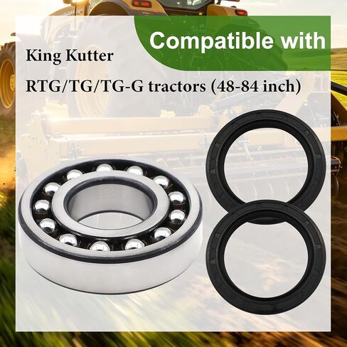 طقم ختم محمل ذاتي المحاذاة متوافق مع King Kutter 48 60 72 RTG TG TG-G Series Tiller، استبدل 902019 505017 in Kuwait
