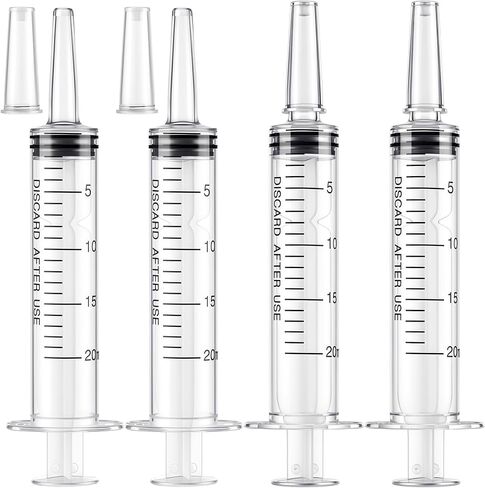10 Pack 60ml Syringe for Liquid - Large Plastic Syringes Without Needle for Food Thick Liquids and Irrigation Water, Lip Gloss Filling, Measuring ( 10 Pack 60 ml / cc ) in Kuwait