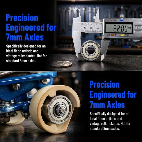 Double Metal Shielded High Speed Chrome Steel 627ZZ Deep Groove Ball Bearings 7x22x7 mm Double Metal Shielded Chrome Steel High Speed 10 Pack for Quad Roller Artistic Skates 3D Printers Motors in Kuwait