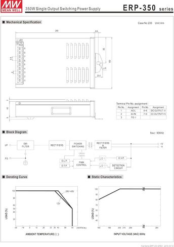Switching Power Supplies 350.4w 24V 14.6A 180-264Vac in Kuwait