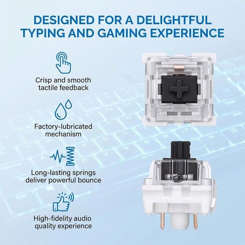 Keyboard Clickers, 36 Pcs 3 PIN Black Mechanical Keyboard Switches Replacement Fidget Clickers for 3D Prints and Most Gaming Keyboards in Kuwait
