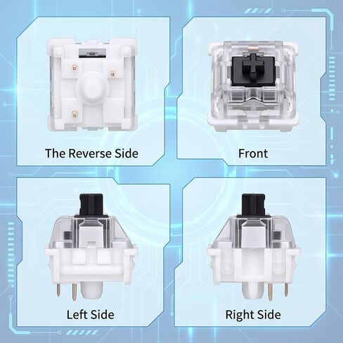 Keyboard Clickers, 36 Pcs 3 PIN Black Mechanical Keyboard Switches Replacement Fidget Clickers for 3D Prints and Most Gaming Keyboards in Kuwait