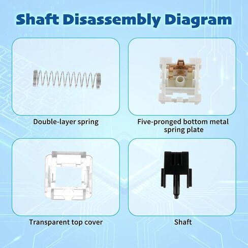 Keyboard Clickers, 36 Pcs 3 PIN Black Mechanical Keyboard Switches Replacement Fidget Clickers for 3D Prints and Most Gaming Keyboards in Kuwait