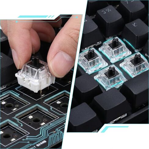 Keyboard Clickers, 36 Pcs 3 PIN Black Mechanical Keyboard Switches Replacement Fidget Clickers for 3D Prints and Most Gaming Keyboards in Kuwait