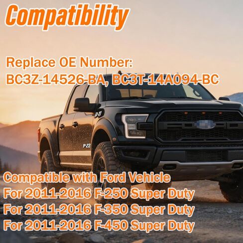 BC3Z-14526-BA صمام متعدد الأغراض - متوافق مع 2011-2016 Ford F-250 F-350 F-450 Super Duty 6.7L - يستبدل BC3T-14A094-BC - صمام حجرة المحرك in Kuwait