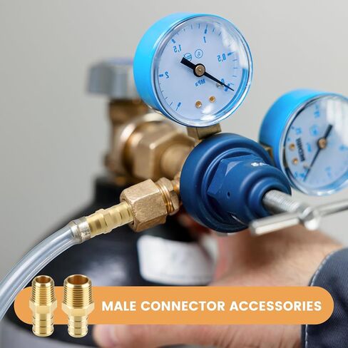 4 عبوات 1/2 بوصة Pex إلى 3/8 بوصة و1/2 بوصة Pex إلى 1/4 بوصة NPT تركيب موصل ذكر، محول خالي من الرصاص، مقاوم للصدأ والتآكل، مصمم لتطبيقات السباكة المختلفة in Kuwait
