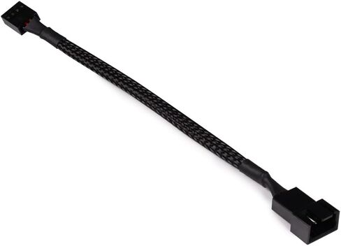 Alphacool Fan Cable 4-pin to 4-pin Extension, 15cm, Black in Kuwait