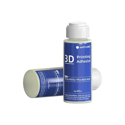 Anycubic 3D Printer Bed Adhesive Glue 60ml, Perfect First Layer Adhesion, Reduces Warping for PLA, PLA+, ABS, PETG, ASA Silk Filaments, No Residue, 2pcs in Kuwait