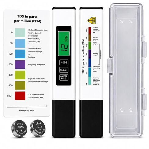 Digital TDS Meter Water Tester – Accurate PPM Measurement for Drinking Water, RO Systems, Aquariums & Pools in Kuwait