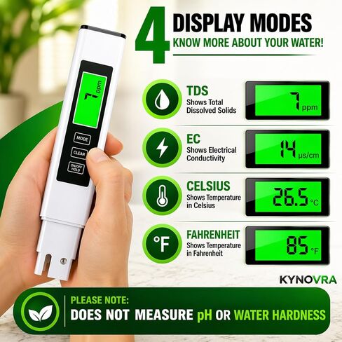 Digital TDS Meter Water Tester – Accurate PPM Measurement for Drinking Water, RO Systems, Aquariums & Pools in Kuwait