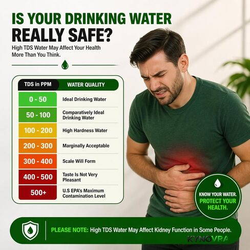 Digital TDS Meter Water Tester – Accurate PPM Measurement for Drinking Water, RO Systems, Aquariums & Pools in Kuwait
