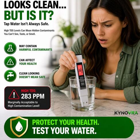 Digital TDS Meter Water Tester – Accurate PPM Measurement for Drinking Water, RO Systems, Aquariums & Pools in Kuwait