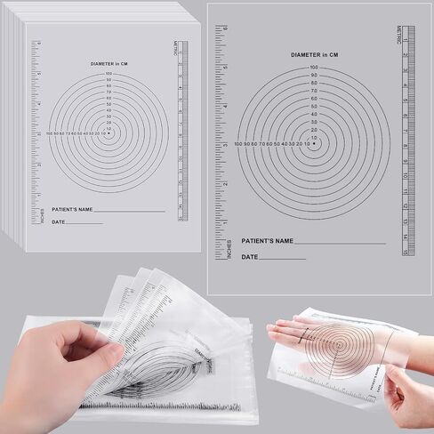 Motiskyy 300 Pack Wound Measurement Tools Measuring Bullseye Guide Medical Wound Ruler Soft Flexible Measure Guide for Nurses Patient in Kuwait