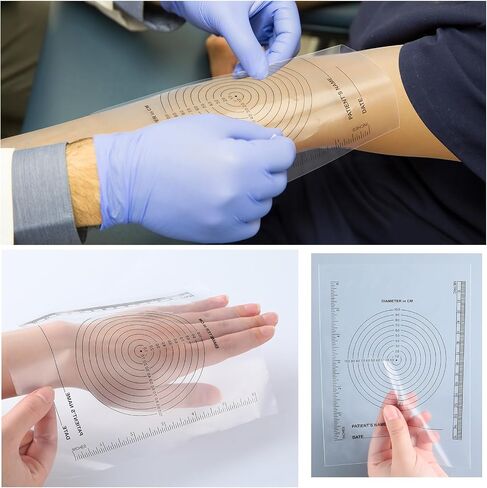 Motiskyy 300 Pack Wound Measurement Tools Measuring Bullseye Guide Medical Wound Ruler Soft Flexible Measure Guide for Nurses Patient in Kuwait