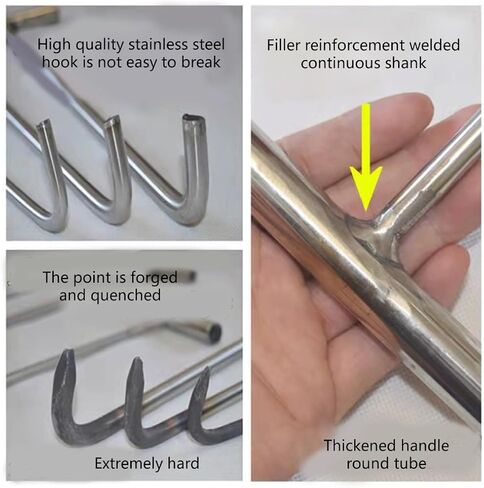 Manhole Hook, Manhole Hook Lifting Tool Hook Heavy Duty Lifting Hook Lift Manhole Drain Steel Tool Hook for Move in Kuwait