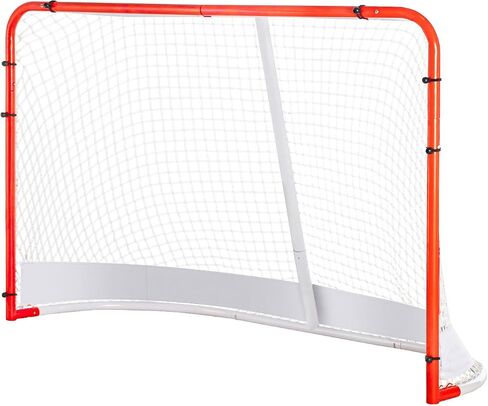 Happybuy Street Hockey Net, Indoor/Outdoor Steel Goal, 72" x 48" Portable Training Set, Easy Assembly, Official Regulation Size, White/Red in Kuwait