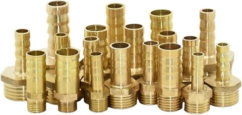 4 قطع Cobre 1/8 1/4 3/8 1/2 3/4 بوصة خيط ذكر 6 مم 8 مم 10 مم 12 مم موصل نحاسي لخرطوم مياه الري محولات أنبوب غاز ناعم (12 مم، خيط 1I4) in Kuwait