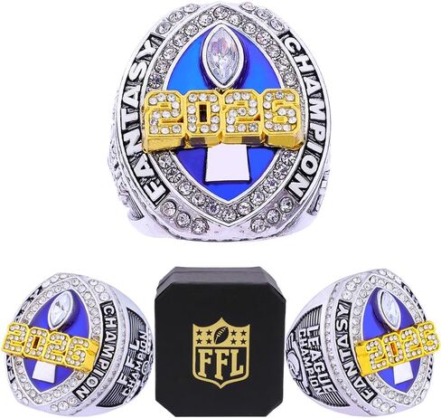 2026 Fantasy Football Championship Ring Heavy FFL Champion Trophy Ring Award Trophy for Fantasy Football League Winner in Kuwait