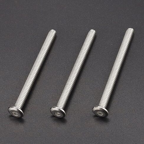 1/4-20 x 3-1/2" (20 PCS) Flat Head Socket Cap Screw, 304 Stainless Steel 18-8 Binding Screws, Full Thread, Connection Bolts, Furniture Bolts in Kuwait